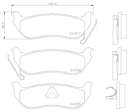 Set placute frana