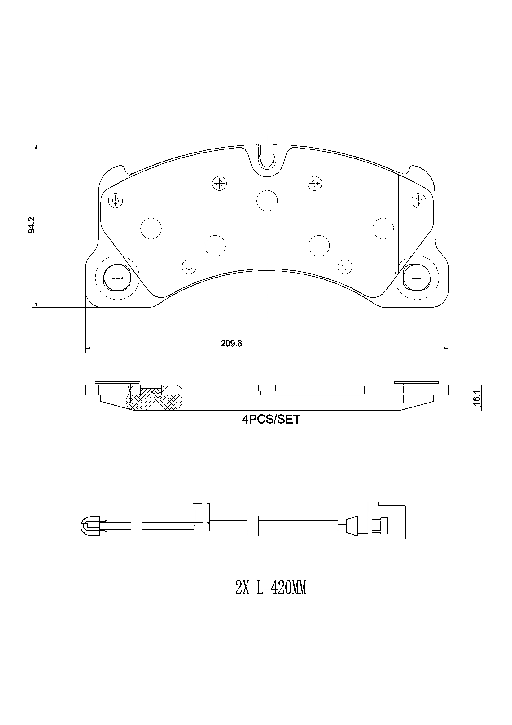 Set placute frana
