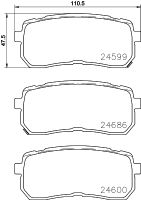 Set placute frana