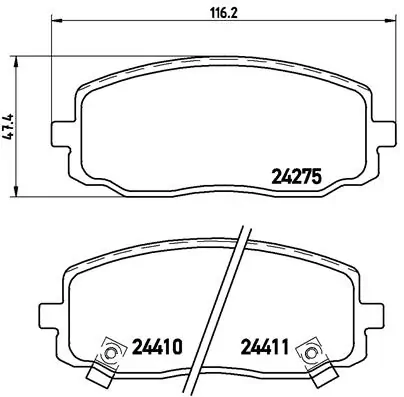 Set placute frana