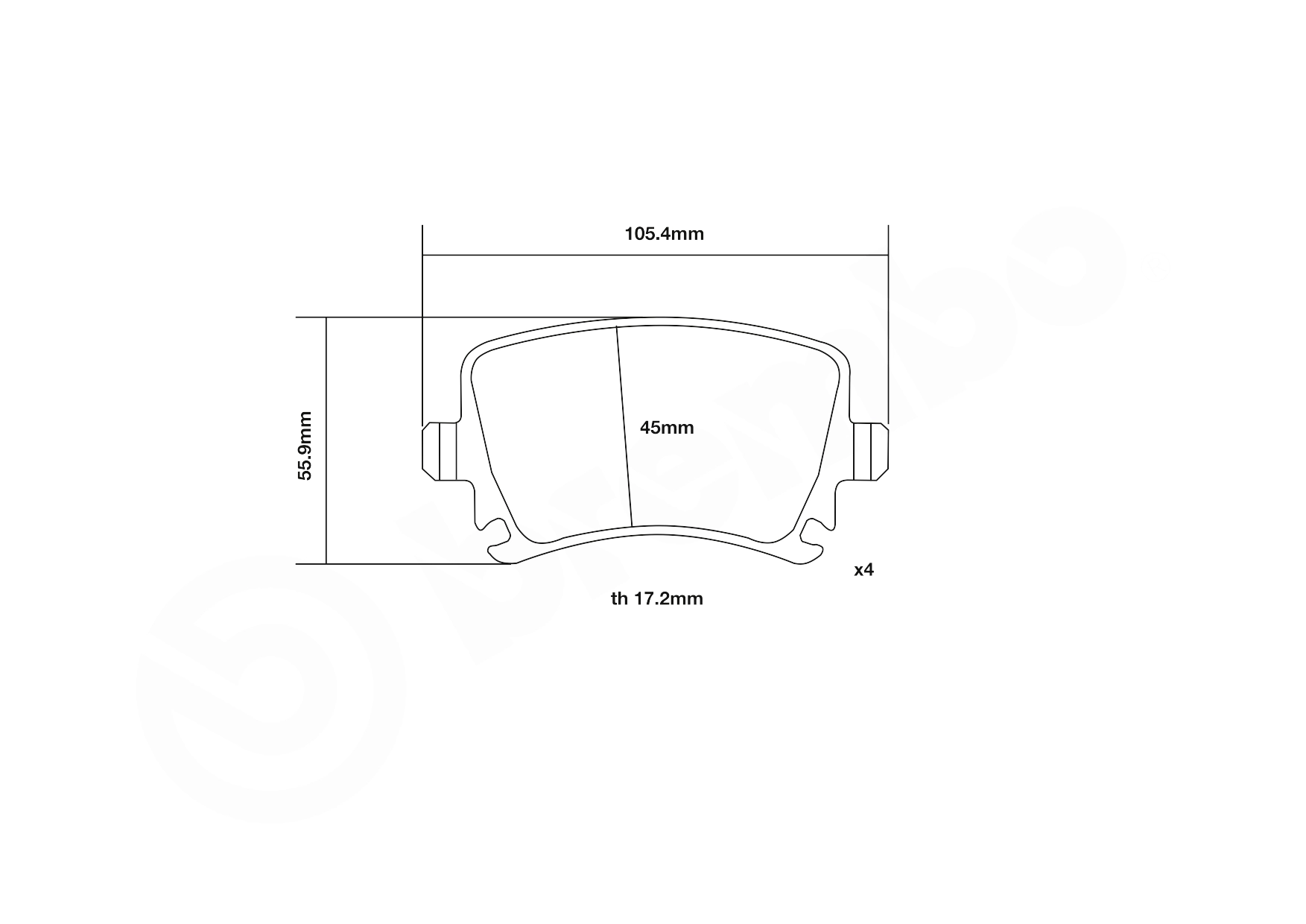 Set placute frana de performanta