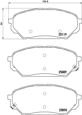 Set placute frana