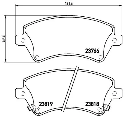 Set placute frana