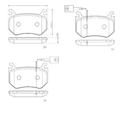 Set placute frana