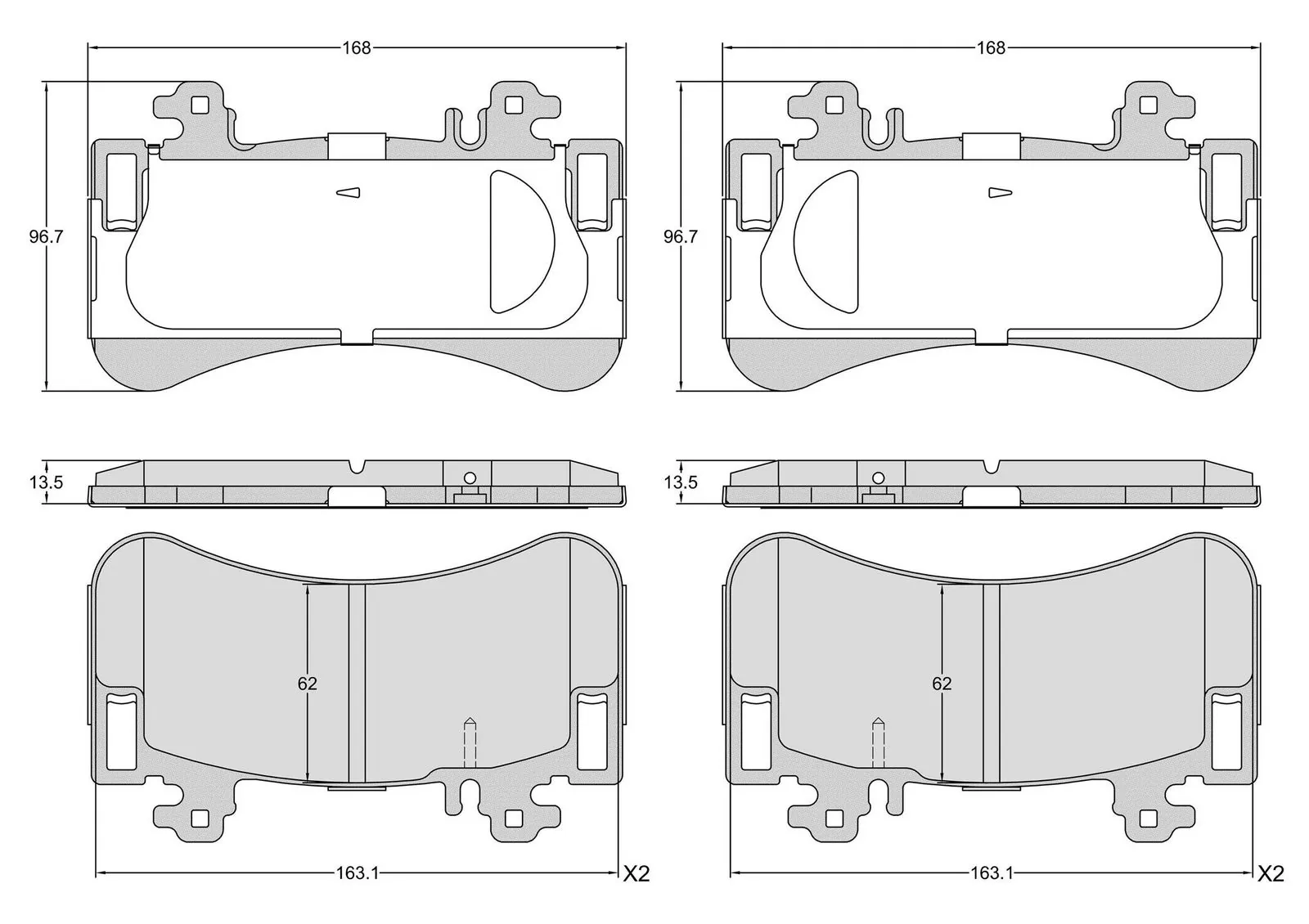 Set placute frana