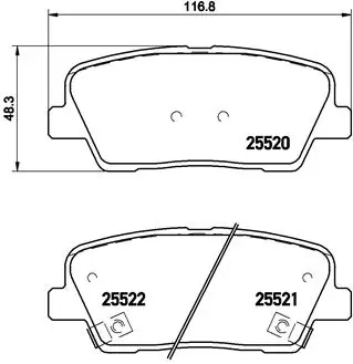 Set placute frana