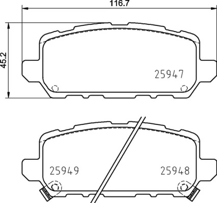 Set placute frana