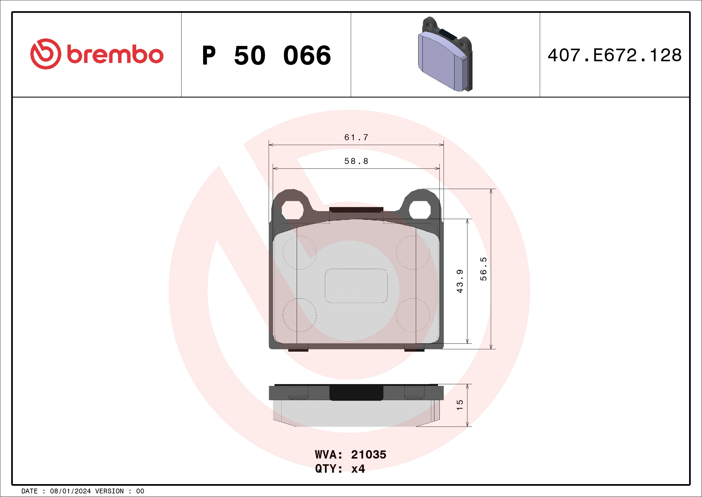 Set placute frana