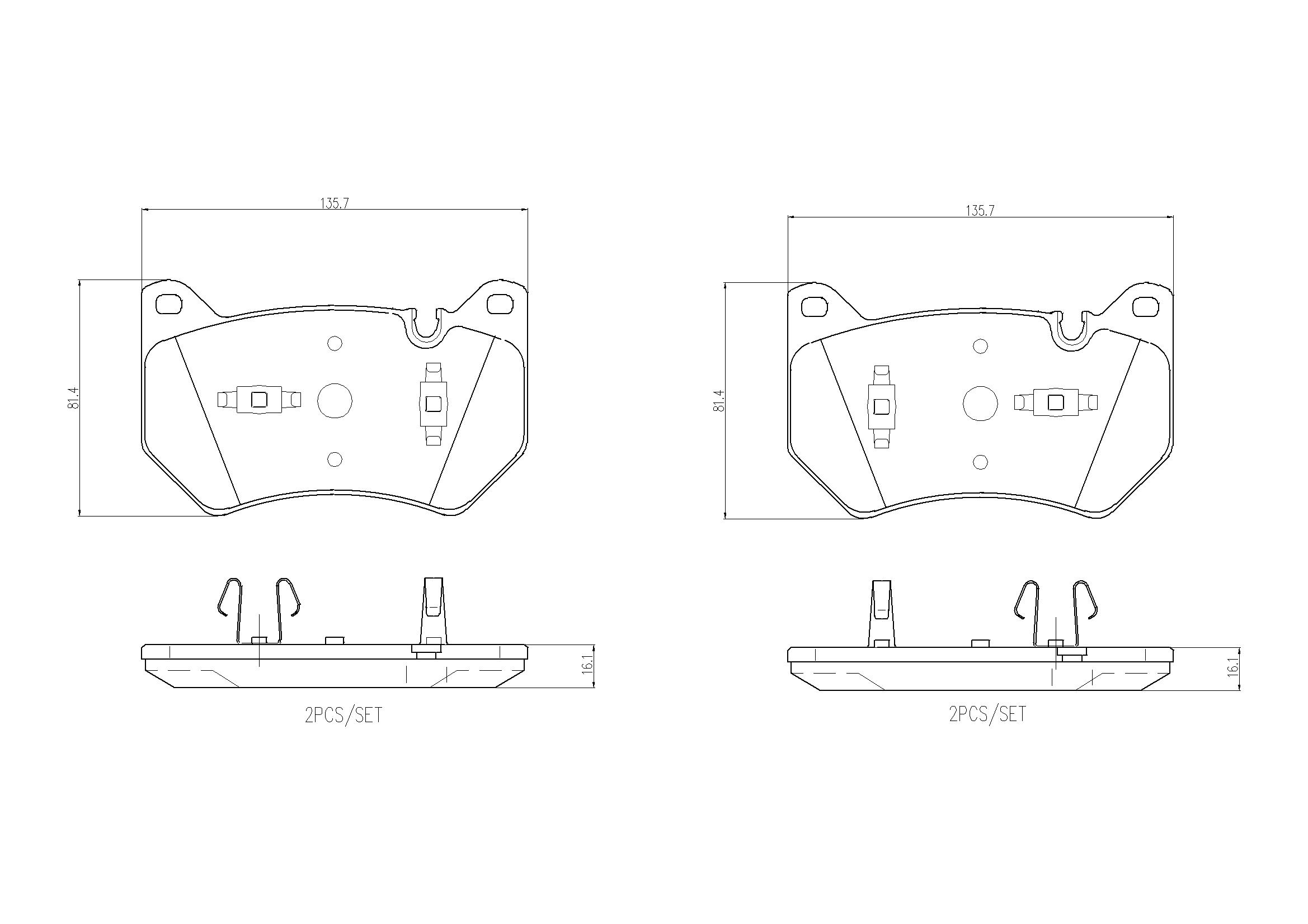 Set placute frana