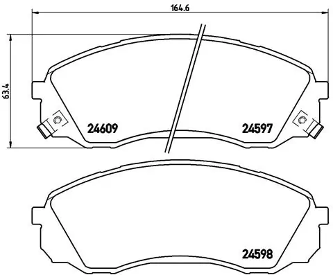 Set placute frana