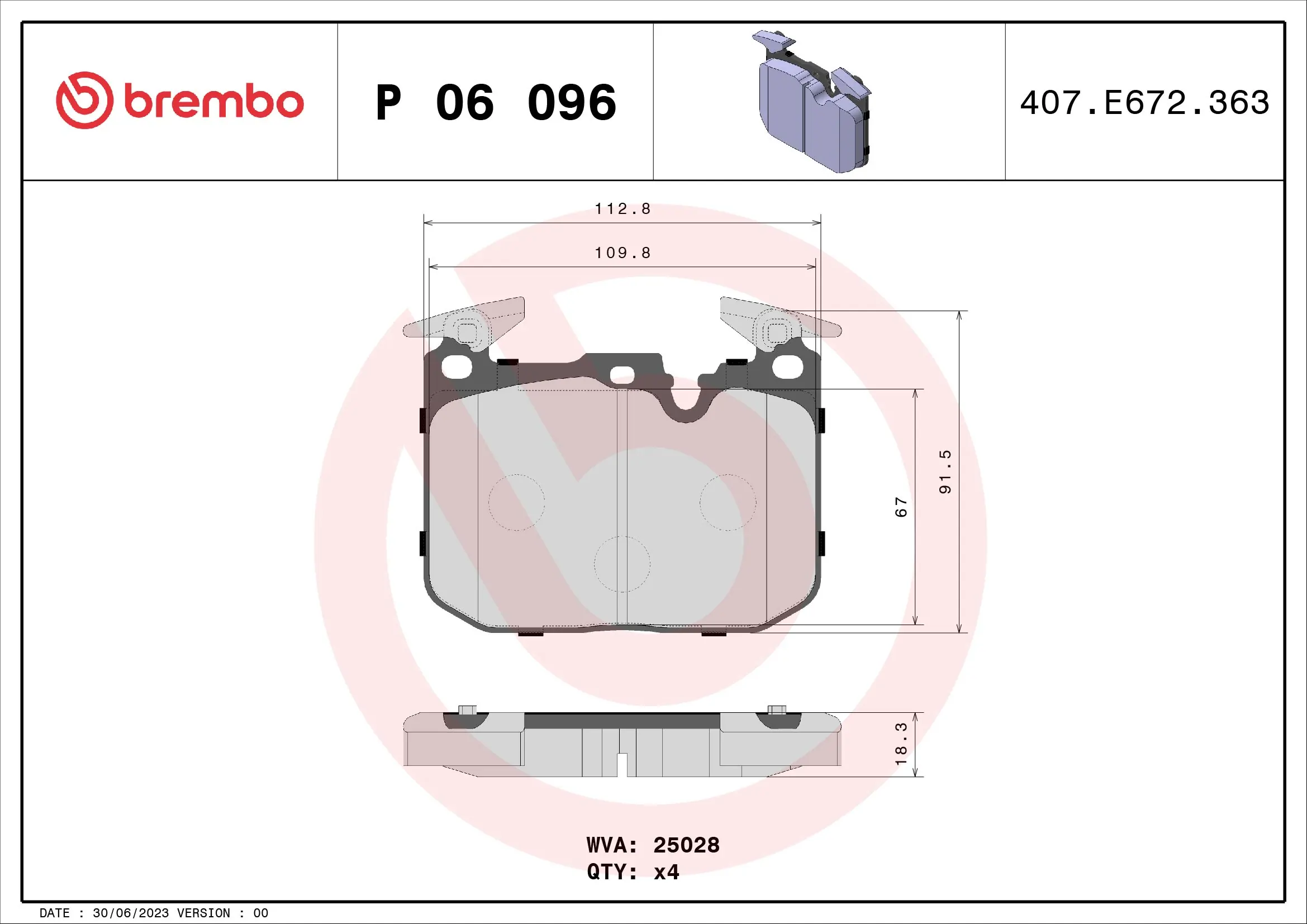 Set placute frana