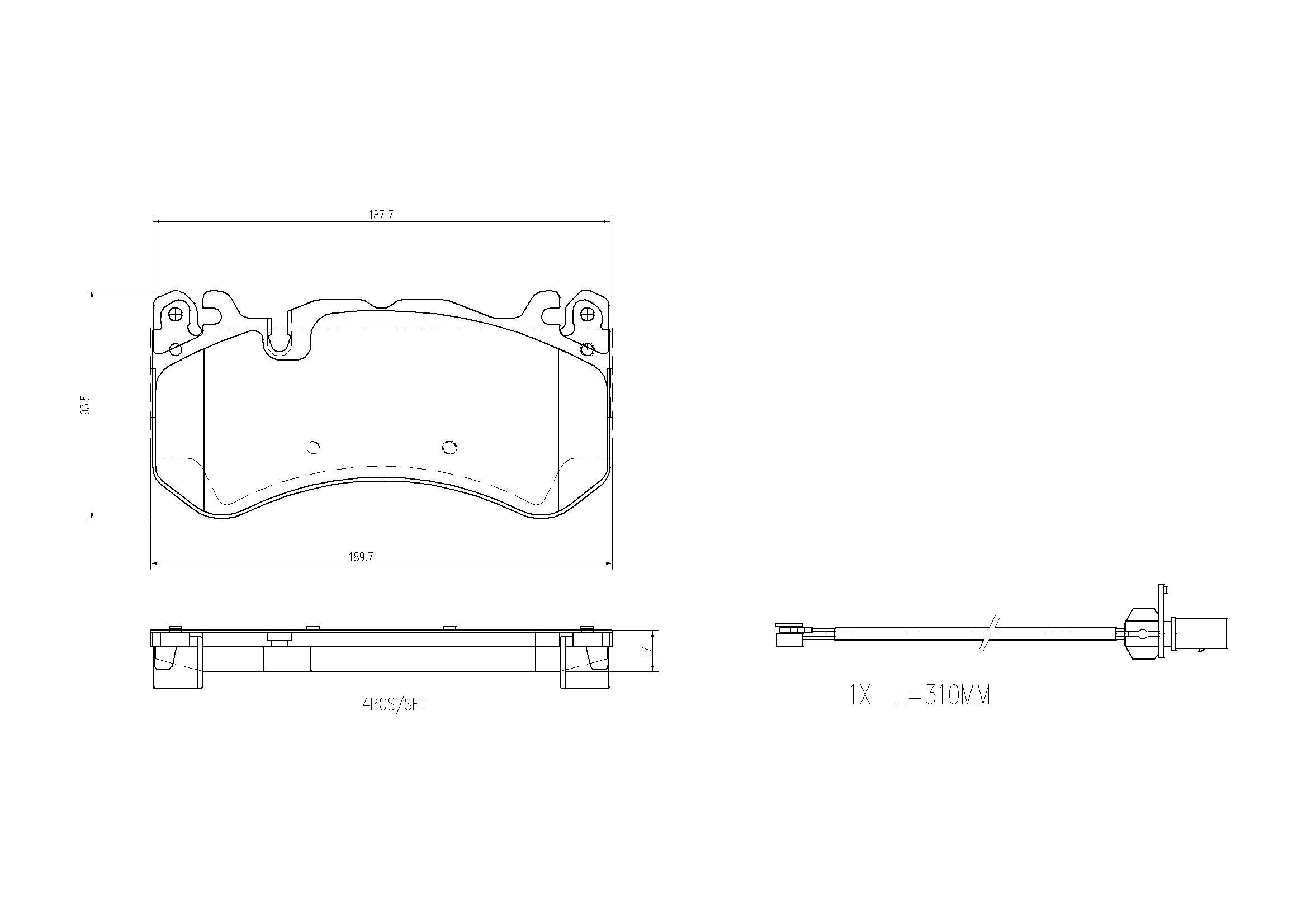 Set placute frana