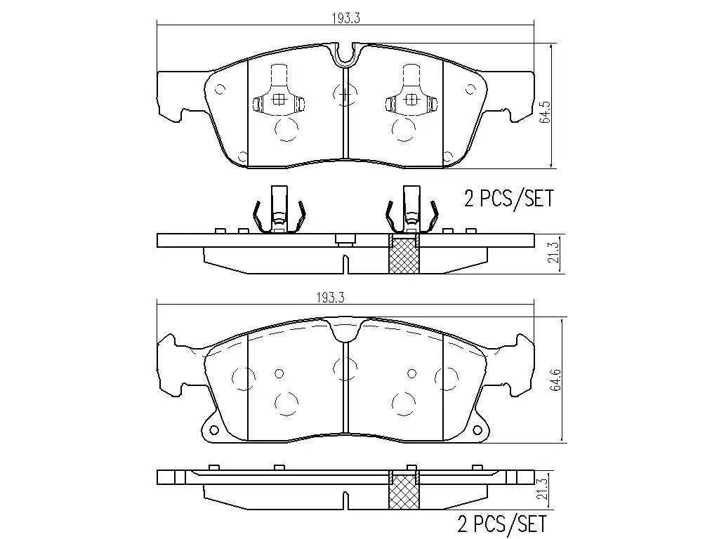 Set placute frana