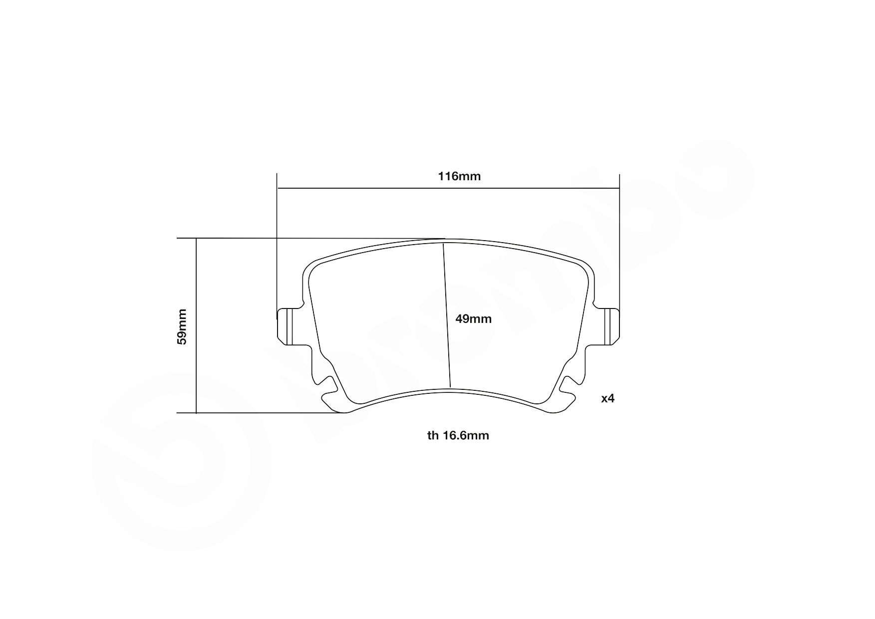 Set placute frana de performanta