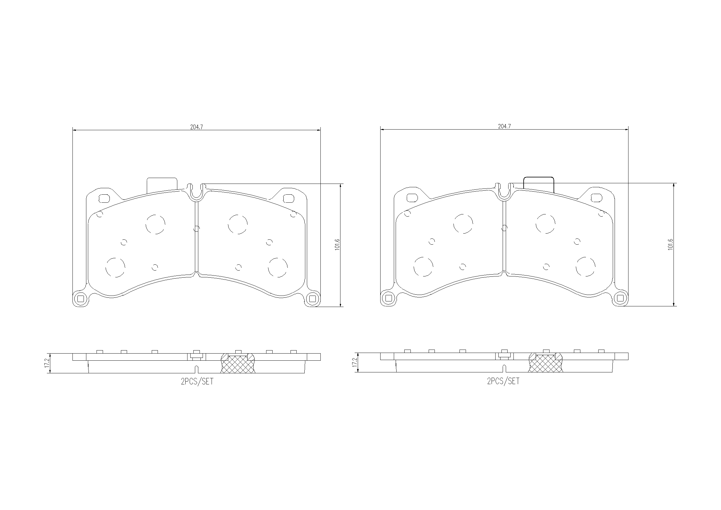 Set placute frana