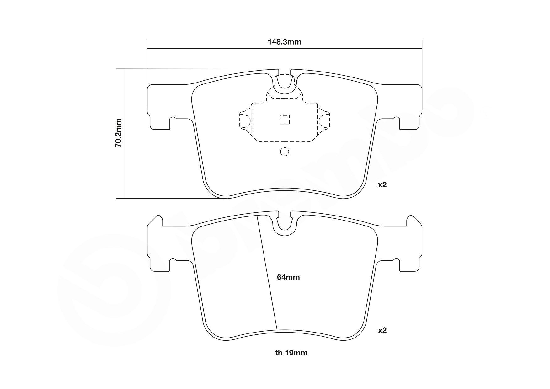 Set placute frana de performanta