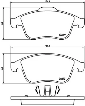 Set placute frana