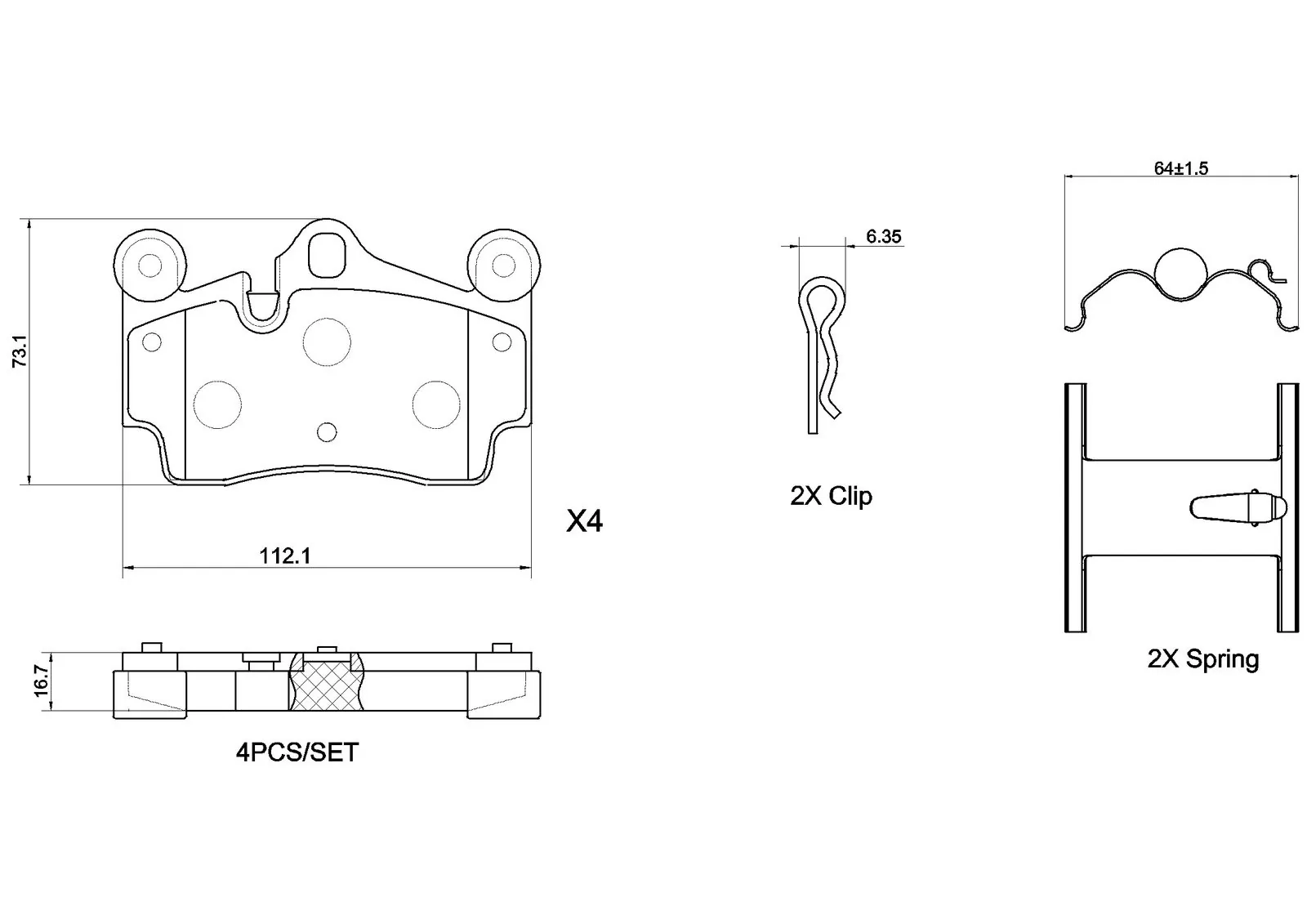 Set placute frana,frana disc
