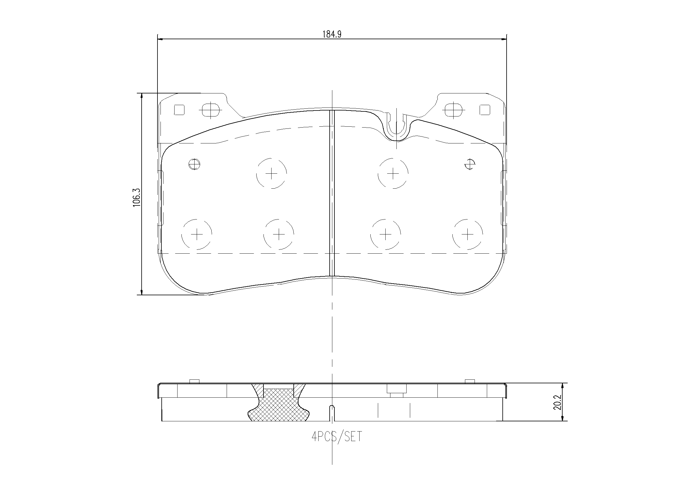 Set placute frana