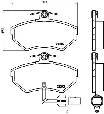 Set placute frana