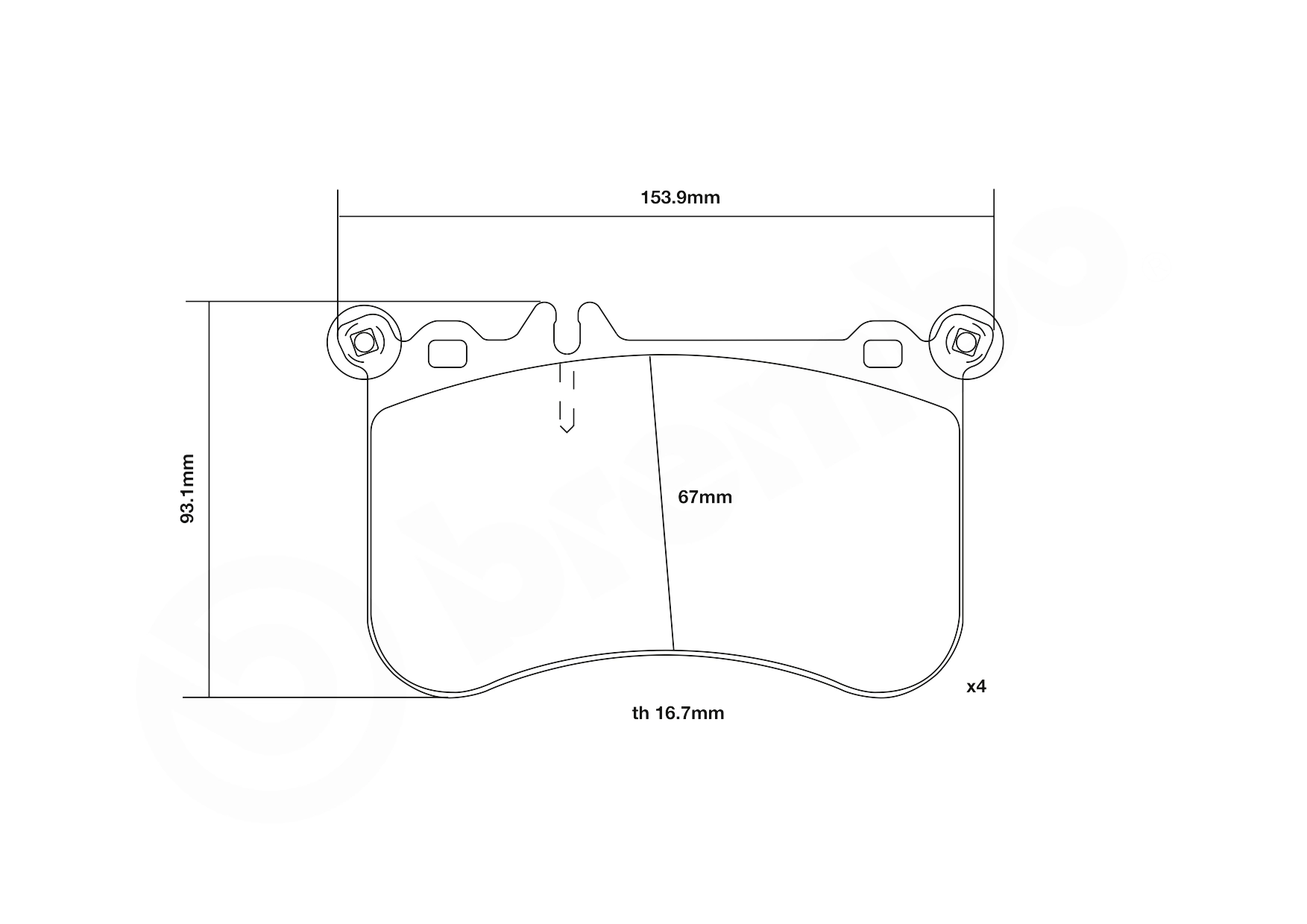 Set placute frana de performanta