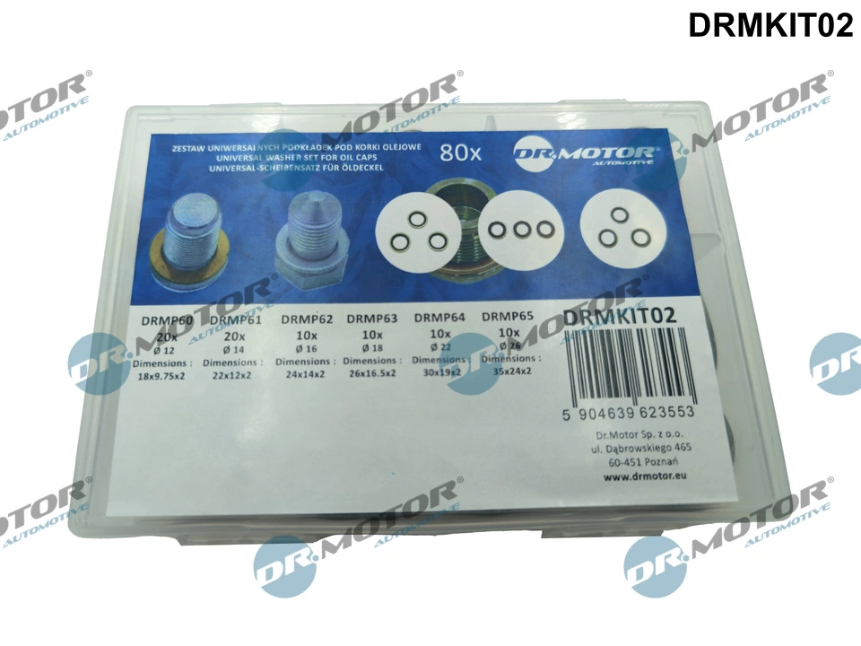 Set garnituri dop scurgere ulei 80 elemente