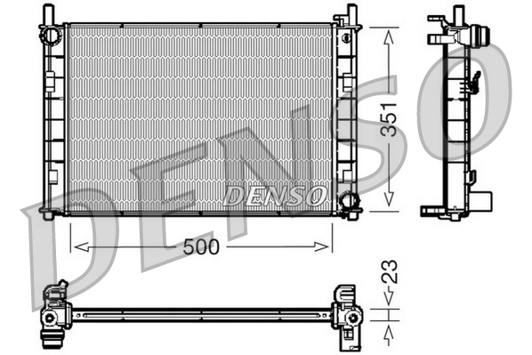 Radiator racire motor DENSO DRM10045