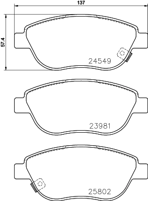 Set placute frana,frana disc