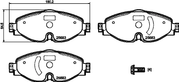 Set placute frana,frana disc