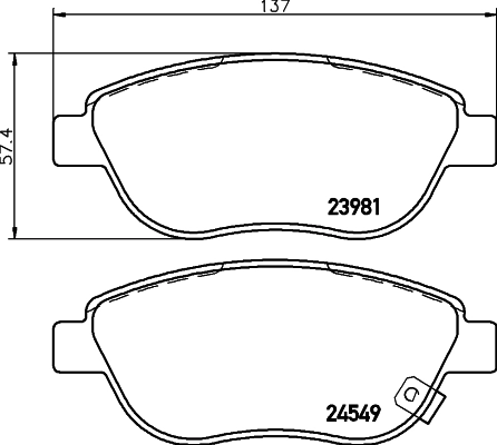 Set placute frana,frana disc