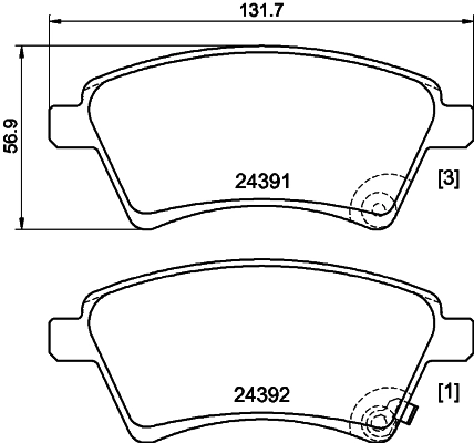 Set placute frana,frana disc