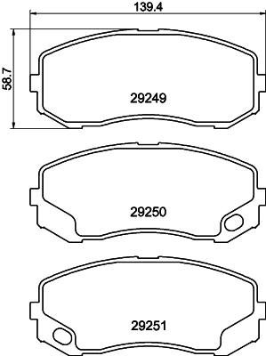 Set placute frana,frana disc