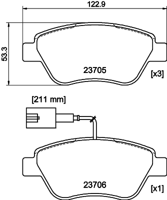 Set placute frana,frana disc