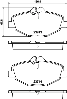 Set placute frana,frana disc