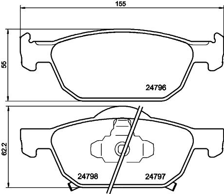 Set placute frana,frana disc