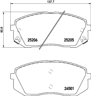 Set placute frana,frana disc
