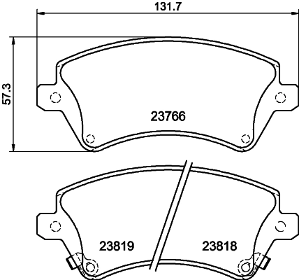 Set placute frana,frana disc