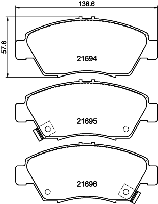 Set placute frana,frana disc