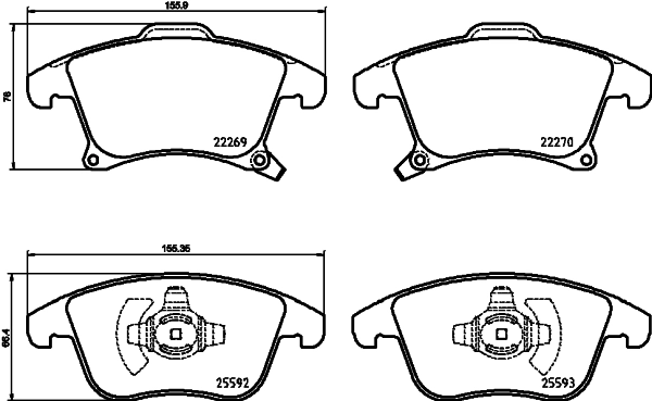 Set placute frana,frana disc
