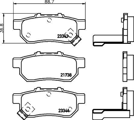 Set placute frana,frana disc