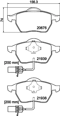 Set placute frana,frana disc