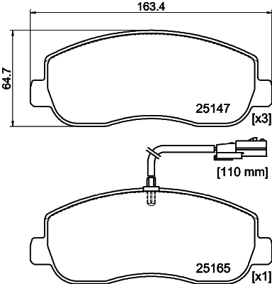 Set placute frana,frana disc