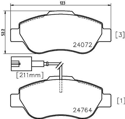 Set placute frana,frana disc