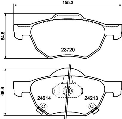 Set placute frana,frana disc