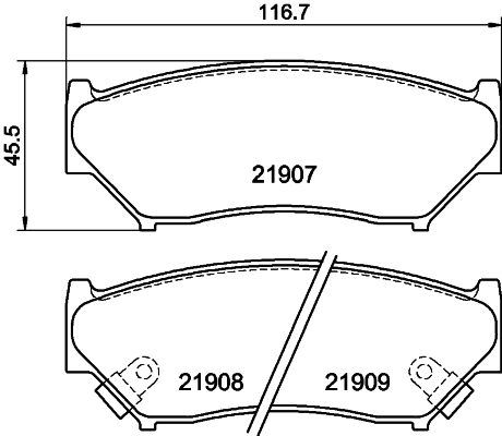 Set placute frana,frana disc