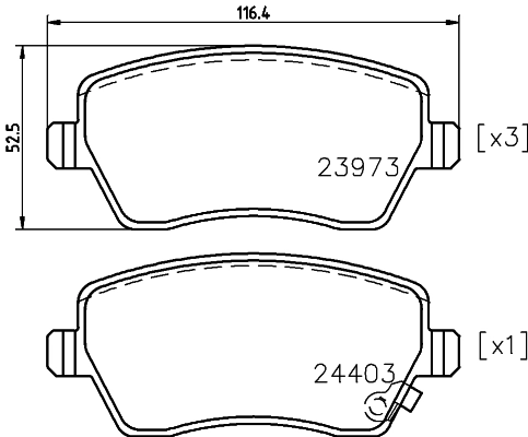 Set placute frana,frana disc