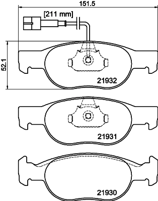 Set placute frana,frana disc