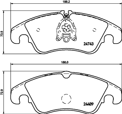 Set placute frana,frana disc