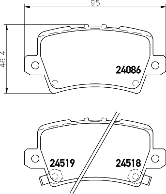 Set placute frana,frana disc