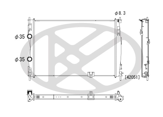 Radiator racire motor